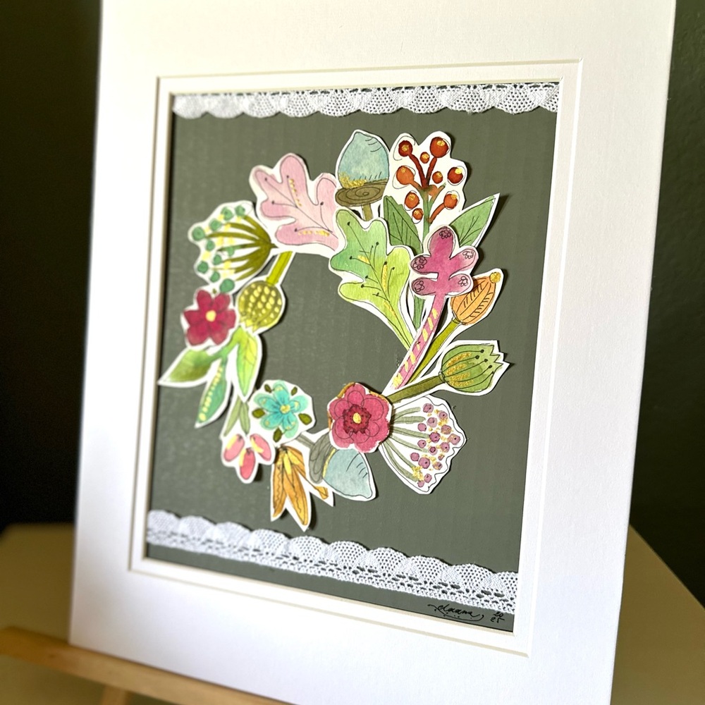 🎉SALE! 3D Hand-Made New Watercolor Art Fall Wreath